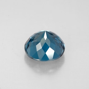 Topázio azul natural 2,70ct, corte redondo, VS