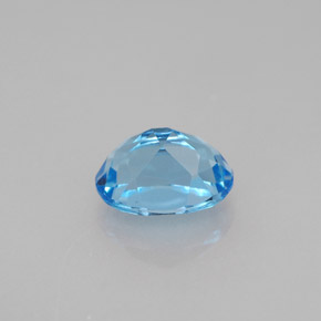 Topázio azul natural 1,74ct, corte oval, VVS-VS
