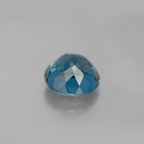 Topázio azul natural 2,90ct, corte redondo, VS