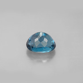 Topázio azul natural 1,91ct, corte oval, VVS-VS