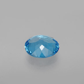 Topázio azul natural 2,75ct, corte redondo, VVS-VS