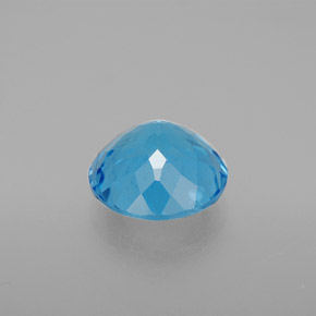 Topázio azul natural 3,50ct, corte redondo, VS