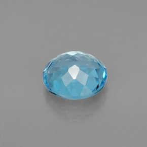 Topázio azul natural 1,69ct, corte redondo, VS