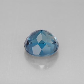 Topázio azul natural 3,94ct, corte redondo, VVS-VS