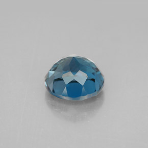 Topázio azul natural 3,66ct, corte redondo, VVS-VS