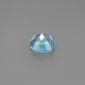 Topázio azul natural 1,27ct, almofada cortada, VS