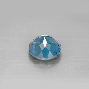 Topázio azul natural 2,35ct, corte redondo, VS