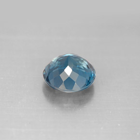 Topázio azul natural 2,46ct, corte redondo, VVS-VS