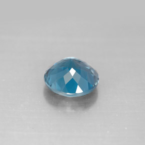 Topázio azul natural 2,34ct, corte redondo, VVS-VS