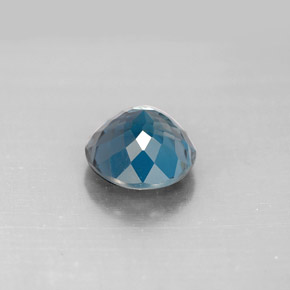 Topázio azul natural 2,53ct, corte redondo, VVS-VS