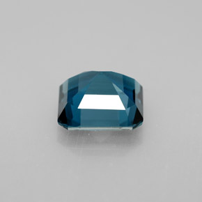 Topázio azul natural 2,13ct, corte esmeralda, VVS-VS