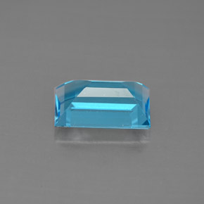 Topázio azul natural 2,13ct, baguete, VVS-VS