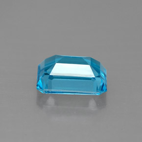 Topázio azul natural 1,92ct, corte esmeralda, VVS-VS