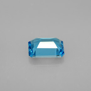 Topázio azul natural 1,80ct, corte esmeralda, VVS