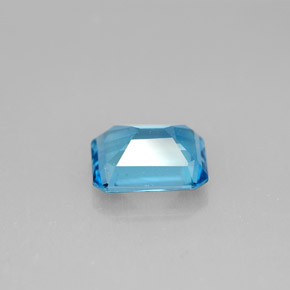 Topázio azul natural 1,92ct, corte esmeralda, VVS-VS