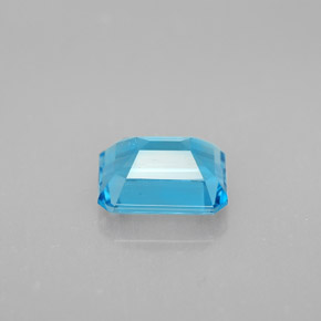 Topázio azul natural 2,15ct, corte esmeralda, VVS-VS