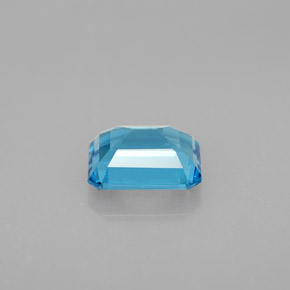 Topázio azul natural 1,89ct, corte esmeralda, VVS-VS