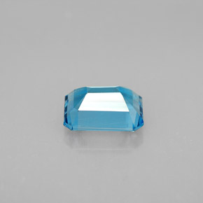 Topázio azul natural 1,99ct, corte esmeralda, VVS-VS