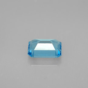 Topázio azul natural 1,80ct, corte esmeralda, VVS-VS