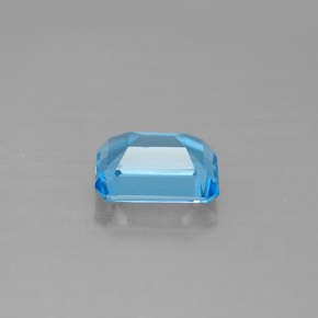 Topázio azul natural 2,06ct, corte esmeralda, VVS