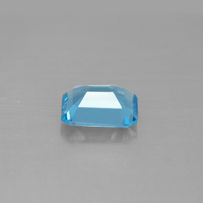 Topázio azul natural 1,74ct, corte esmeralda, VVS-VS