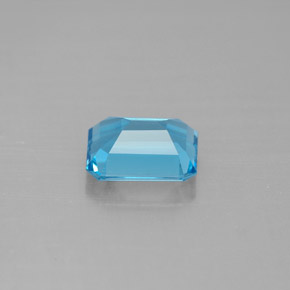 Topázio azul natural 1,86ct, corte esmeralda, VVS-VS