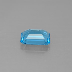 Topázio azul natural 1,85ct, corte esmeralda, VVS