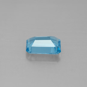Topázio azul natural 1,70ct, corte esmeralda, VVS-VS