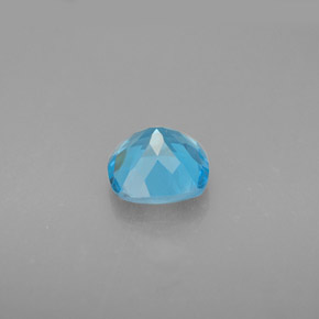 Topázio azul natural 1,78ct, almofada cortada, VVS-VS