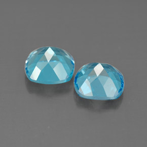Pedras preciosas de topázio azul natural de  ct, almofada cortada, VVS-VS