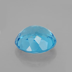 Topázio azul natural 3,29ct, corte redondo, VVS-VS