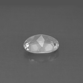 Topázio branco natural 1,53ct, corte oval, VS