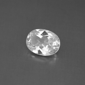 Topázio branco natural 1,40ct, corte oval, VS
