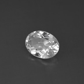 Topázio branco natural 1,54ct, corte oval, VS