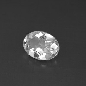 Topázio branco natural 1,48ct, corte oval, VS