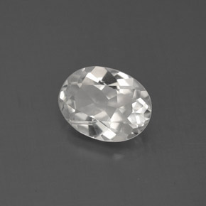 Topázio branco natural 1,44ct, corte oval, VS