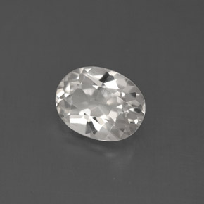 Topázio branco natural 1,43ct, corte oval, VVS-VS
