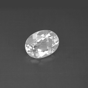 Topázio branco natural 1,60ct, corte oval, VVS-VS
