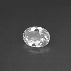 Topázio branco natural 1,48ct, corte oval, VVS-VS