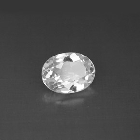 Topázio branco natural 1,48ct, corte oval, VVS-VS