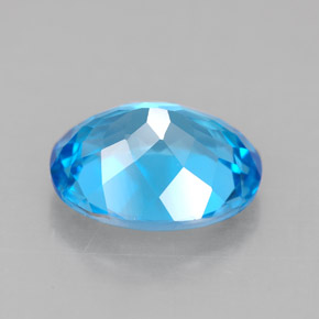 Topázio azul natural 4,23ct, corte oval, VS