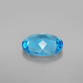 Topázio azul natural 3,72ct, corte oval, VVS-VS