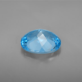 Topázio azul natural 4,11ct, corte oval, VVS