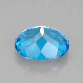 Topázio azul natural 4,73ct, corte oval, VVS-VS