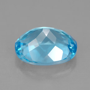 Topázio azul natural 4,55ct, corte oval, VS