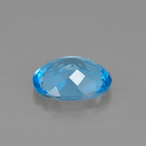 Topázio azul natural 2,87ct, corte oval, VS