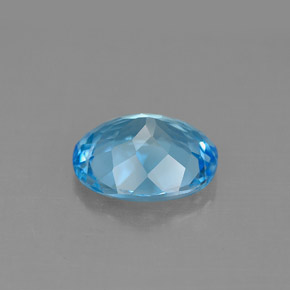 Topázio azul natural 2,94ct, corte oval, VS