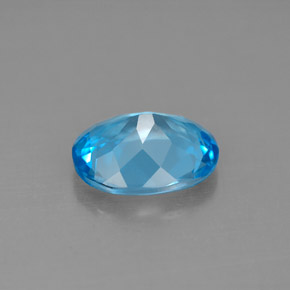 Topázio azul natural 2,76ct, corte oval, VS