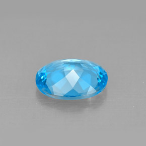 Topázio azul natural 2,71ct, corte oval, VVS-VS