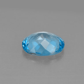Topázio azul natural 2,83ct, corte oval, VS